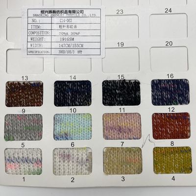 Knitting Jaquard Material from China Factory Double dyed 70% Acrylic 30% Polyester 147cm 190gsm C14-063