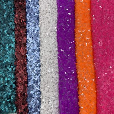 Patterns Sequins Embroidery Fabric Work Material Cloth M13-046